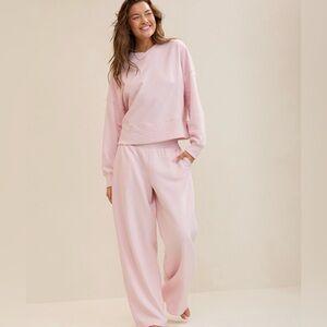 AERIE SET Cloud Fleece Apres-Chill sweatshirt and trousers size med